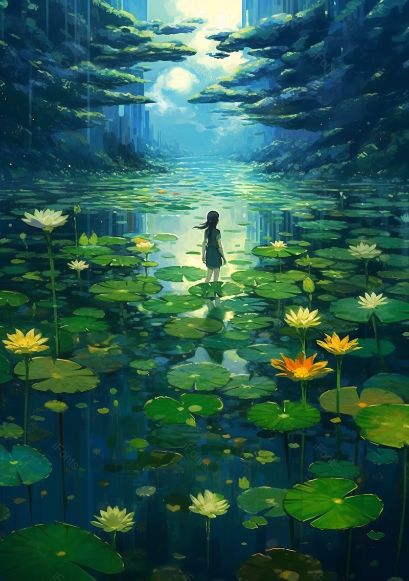 二十四节气荷花叶子插画背景,插画/手绘图,插画/手绘图库,插画/手绘图下载,插画/手绘